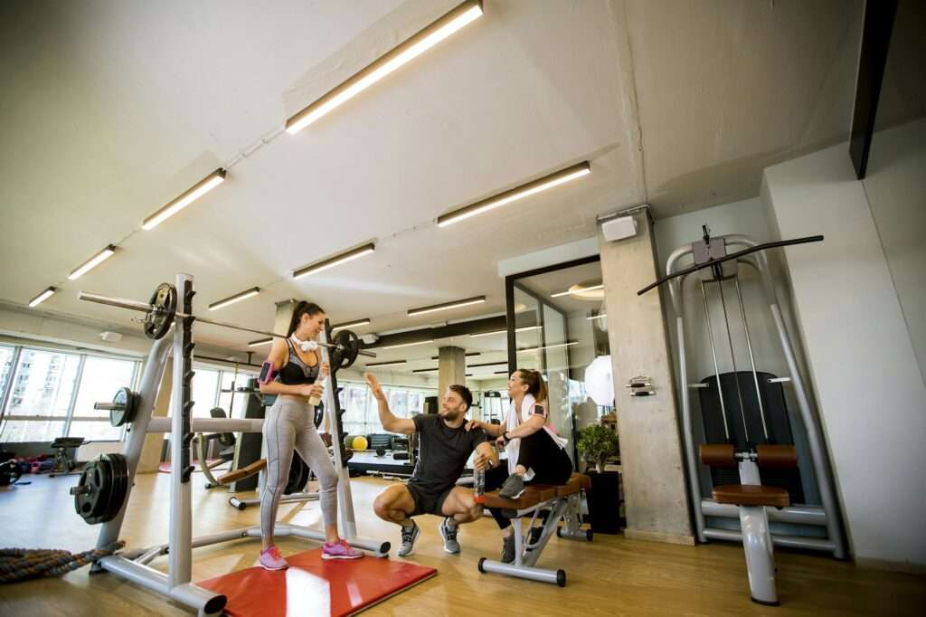 Young and fit fitness team in the gym