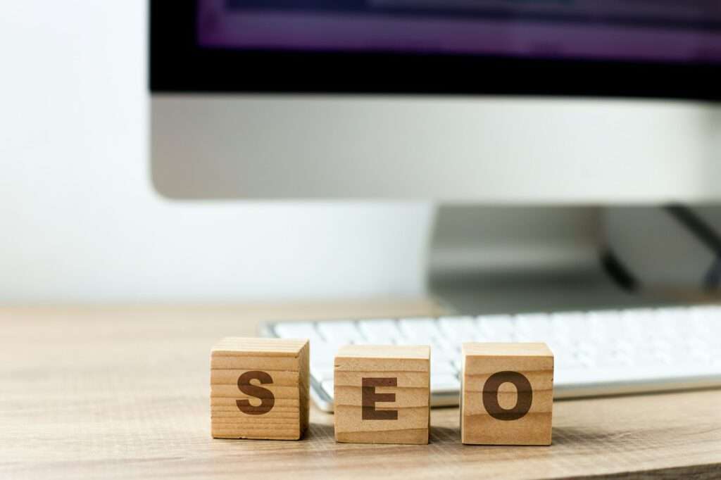 Search Engine Optimization on office desk.